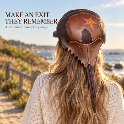 Brown Horseshoe Crab Hat Sculptural Statement Cap