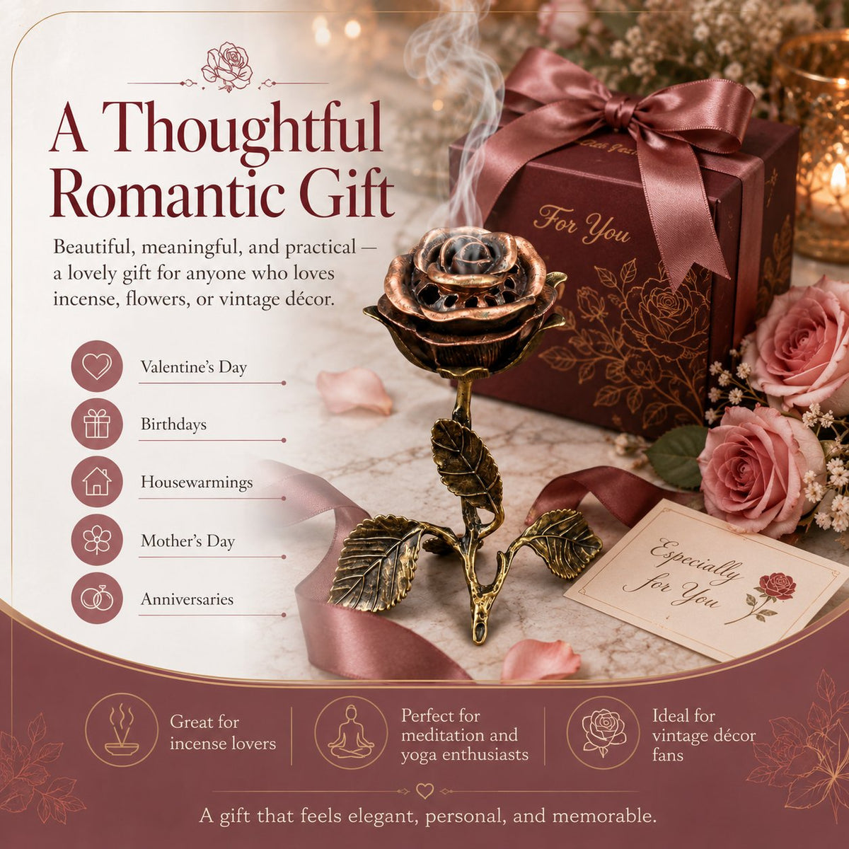Rose Incense Burner