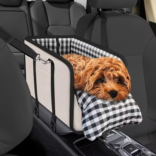 2-in-1 Pet Carrier & Console Pet Car Seat for Small Dogs and Cats
