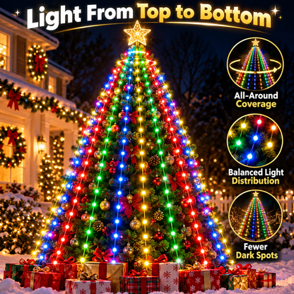 Christmas Tree Canopy Lights Easy Full-Tree Holiday Light Display