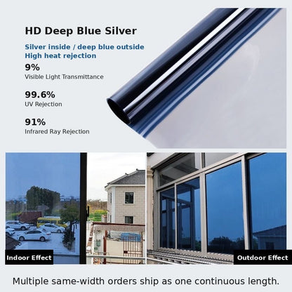 One-Way Mirror Window Film Heat Control & UV Protection