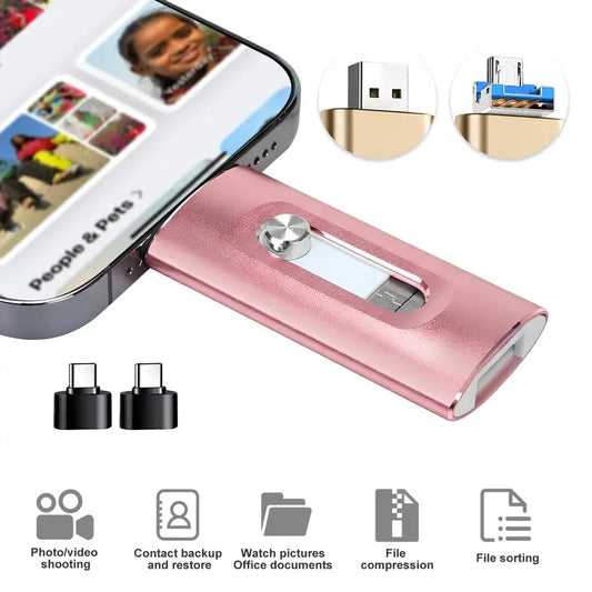4-in-1 USB3.0 OTG Flash Drive with Type-C Adapter