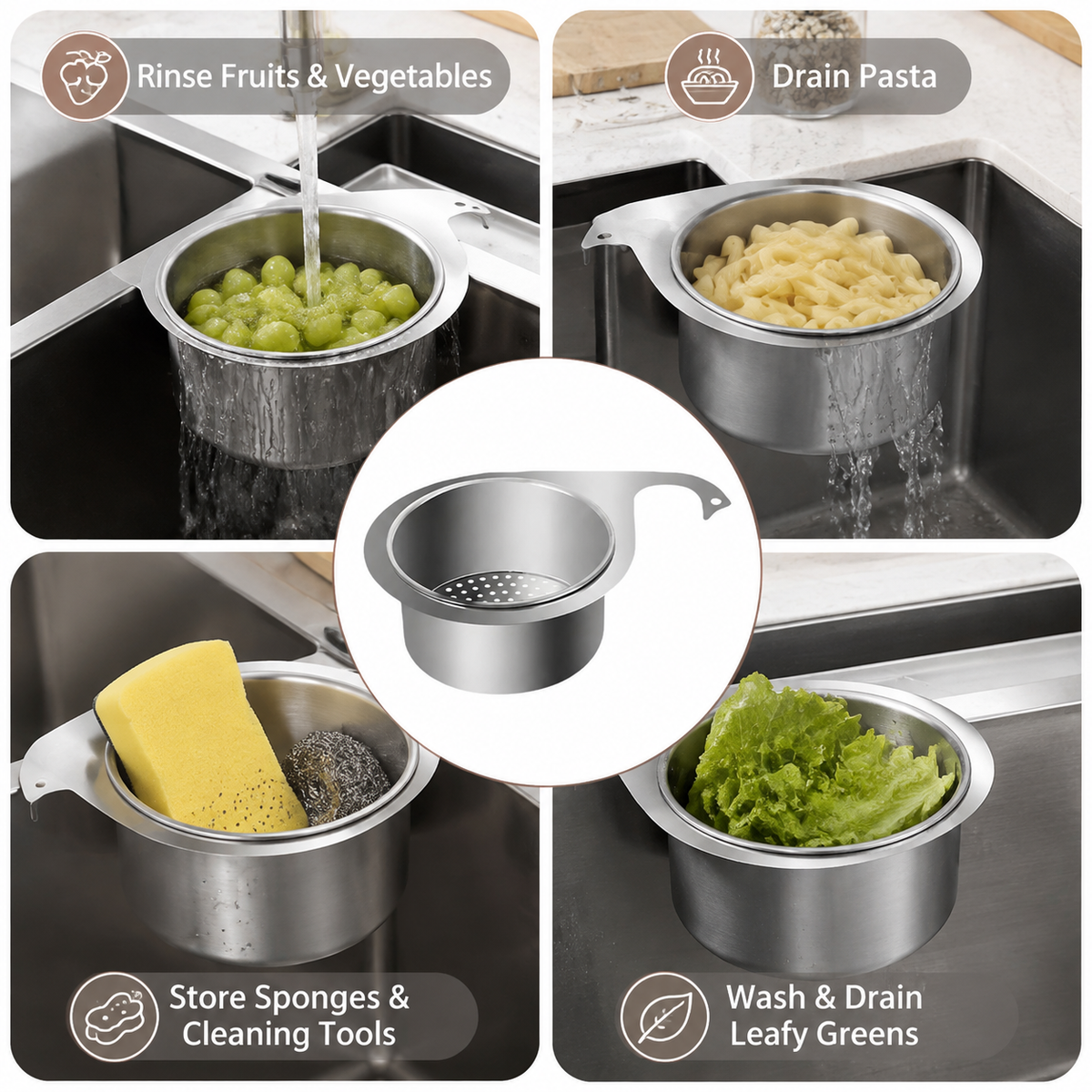 Stainless Steel Swan Sink Strainer