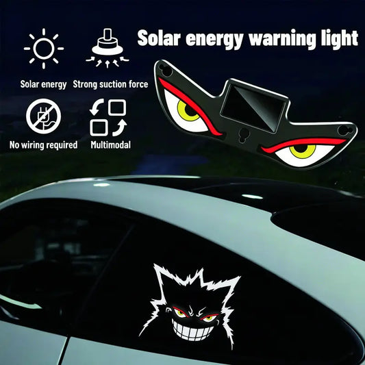 Car Rear Window Dynamic LED Display Vampire Devil Eye Emoji Panel, Auto Decorative Light tiktokshopspringglowup