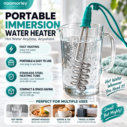 Portable Immersion Water Heater Compact Plug-In Design for Small Spaces