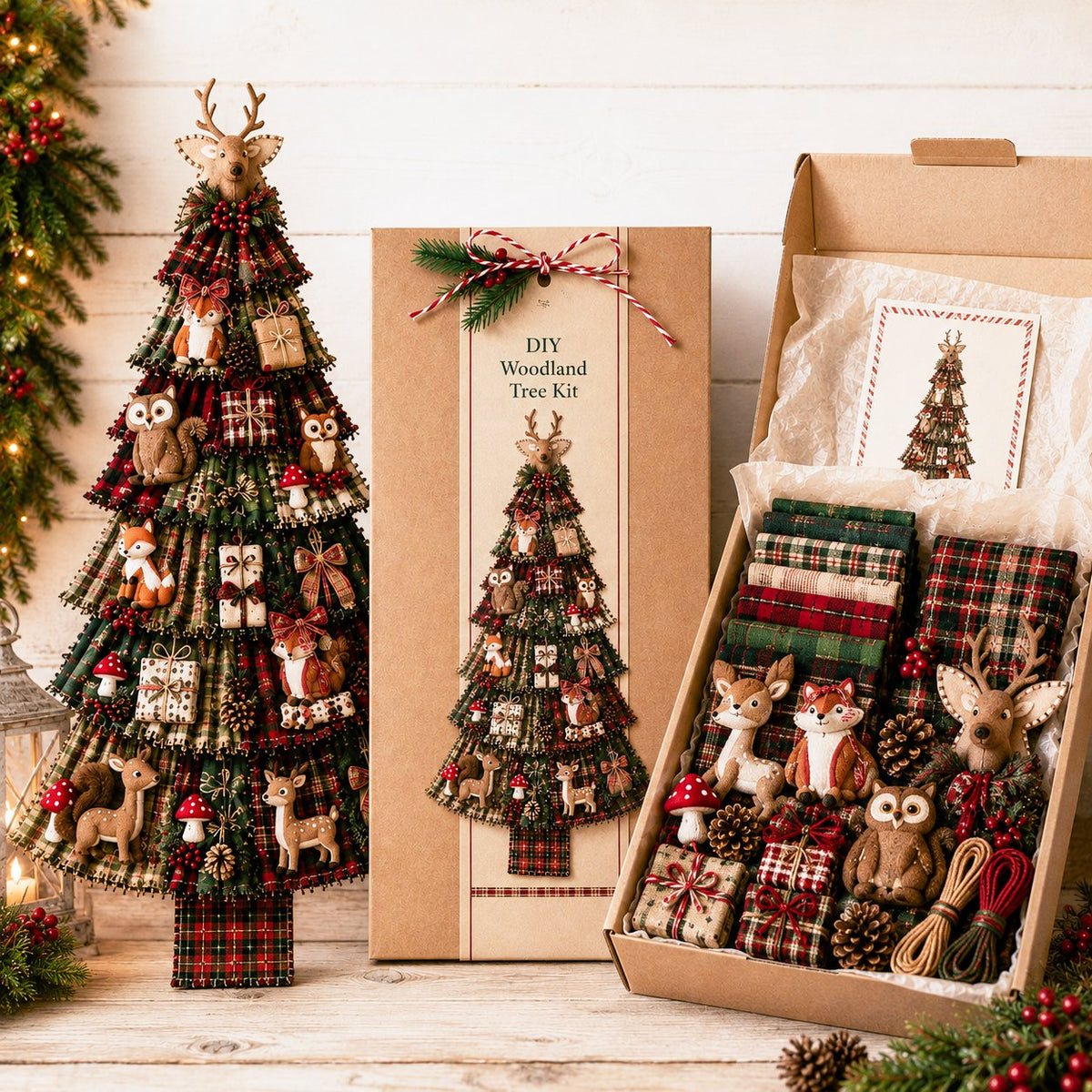 Beginner-Friendly DIY Oversized Patchwork Christmas Tree Door Hanging Kit