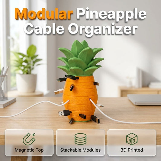 Pineapple Cable Organizer Stackable Cord Winder for Desk