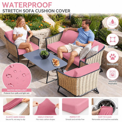 Stretch Sofa Cushion Covers Set (4 / 8 / 12 PCS)