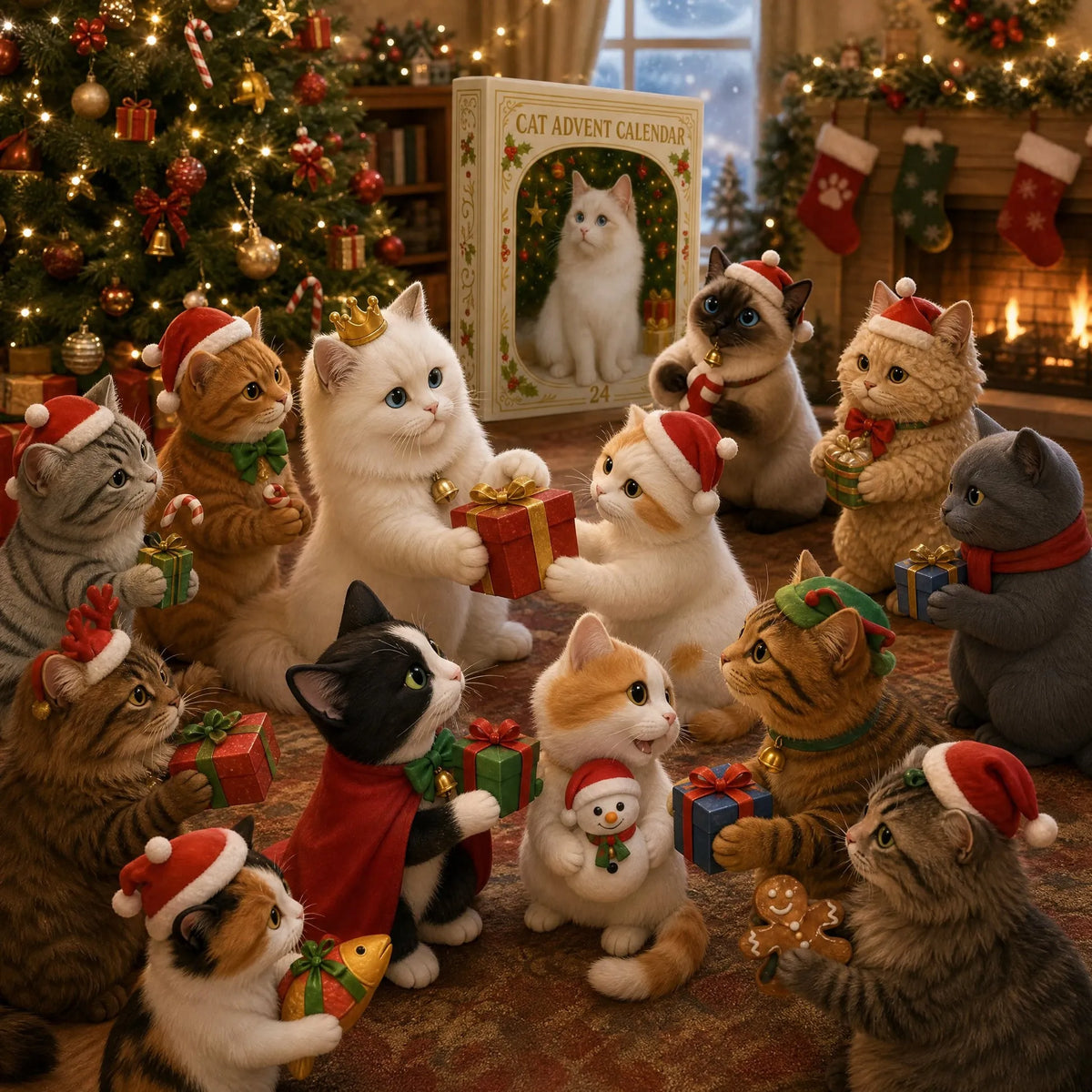 Advent Calendar 2026 Cat Advent Calendar - Giftfor Adults Friends CatOwners and Lovers Christmas Holiday Countdown Gift