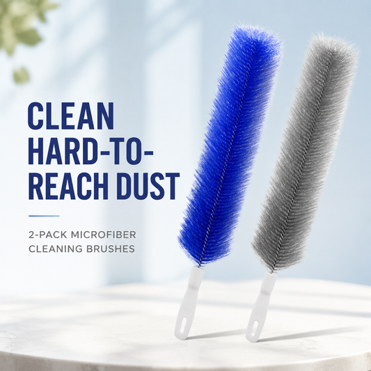 Flexible Microfiber Fan Duster Brushes Reusable Cleaning Tools (2/4 Pack)