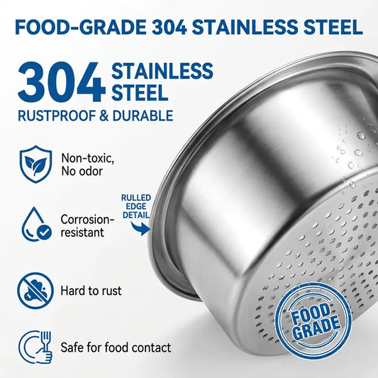 Swan-Shaped Sink Strainer Stainless Steel, Traps Food Debris, Fits Standard Drains
