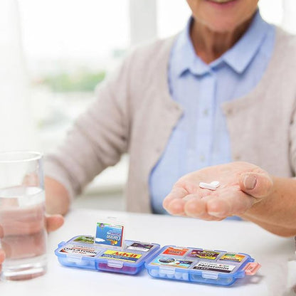 Mother's Day Travel Pill Organizer Box (161 Labels for Customization)
