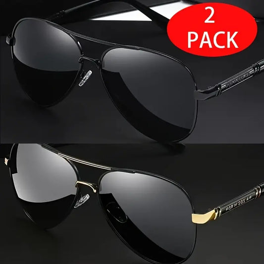 Aviator Sunglasses for Women & Men 2-Pack