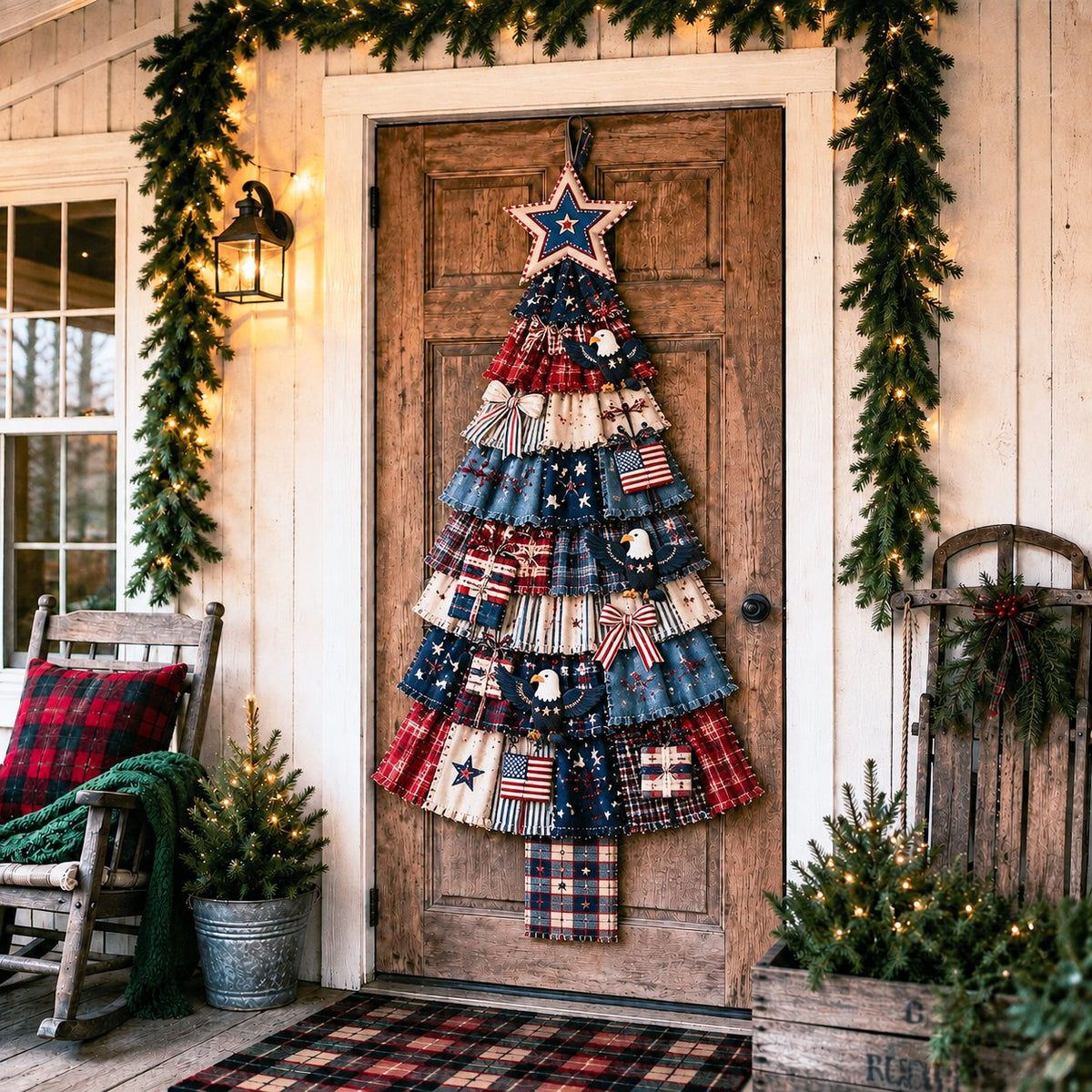 🎄Beginner-Friendly DIY Oversized Patchwork Christmas Tree Door Hanging Kit | Complete Kit with All Tools & Step-by-Step Guide Included