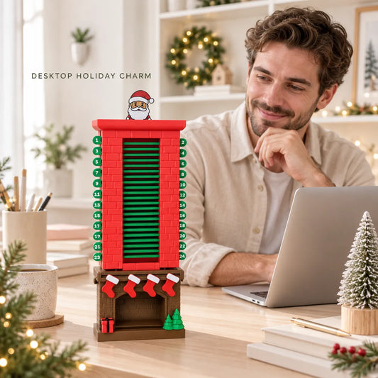 Mechanical Santa Chimney Christmas Countdown Calendar