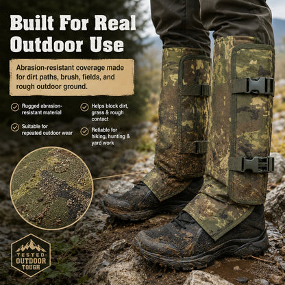 Snake-Resistant Outdoor Leg Gaiters