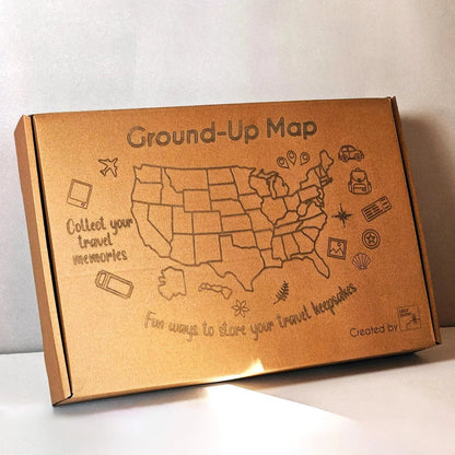 Personalized USA Travel Memory Map Collect & Display Your Travel Keepsakes