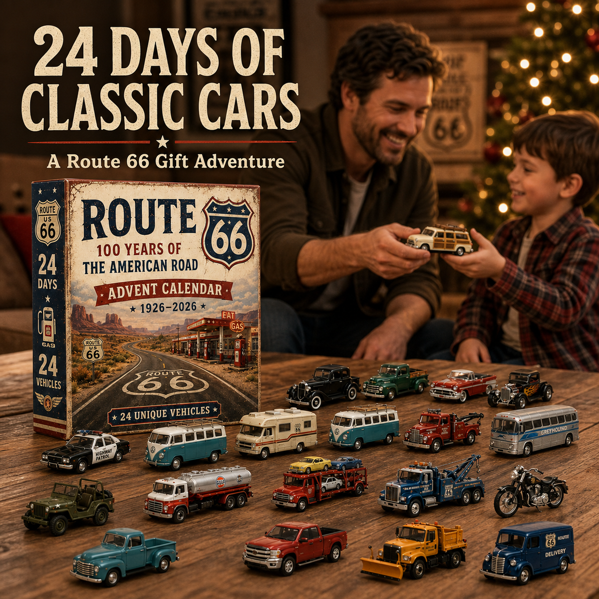 Route 66 Centennial Advent Calendar 24 Days of American Road Legends | 1926 2026 Collector s Edition