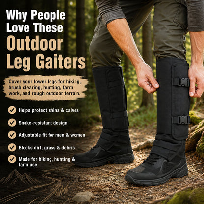 Snake-Resistant Outdoor Leg Gaiters