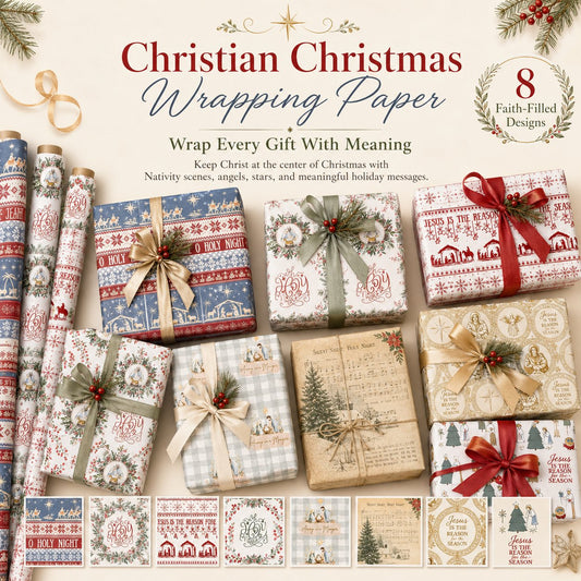 Jesus Is The Reason For The Season Christian Christmas Wrapping Paper