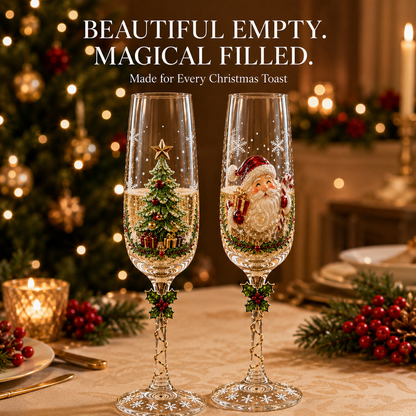 Christmas Magic Champagne Glass Collection
