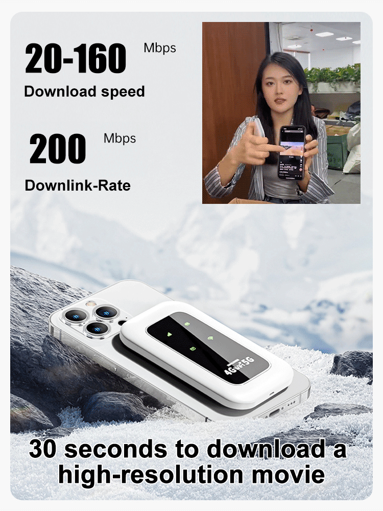 [Power on and use, free for life] All-network portable wifi