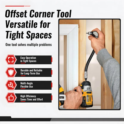 90-Degree Right Angle Drill Attachment, Swivel Corner Drill Adapter Tool for Confined Spaces