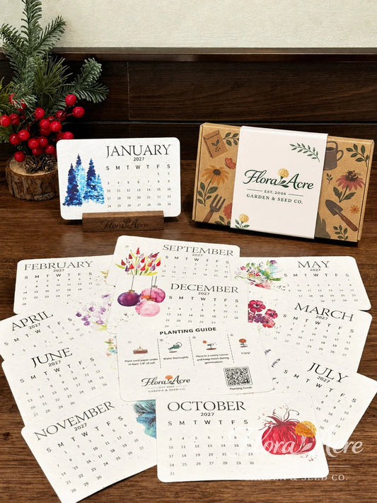 Eco-Friendly Plantable Timeless Seed Calendar 2027 Plan Plant Grow Enjoy