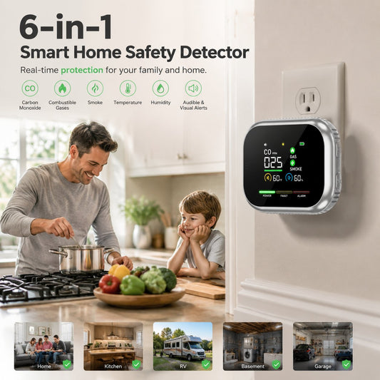 6-in-1 Smart Home Safety Detector