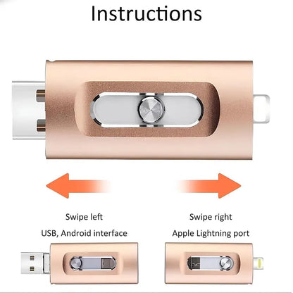 4-in-1 USB3.0 OTG Flash Drive with Type-C Adapter
