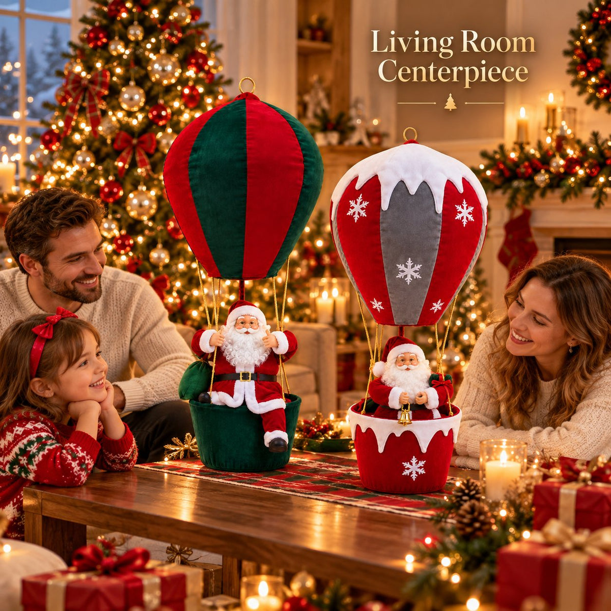 Lighted Musical Hanging Santa | Collapsible Christmas D cor