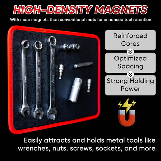 Magnetic Tool Tray & Mat IP-Safe, Flexible, Non-Slip Workshop Organizer