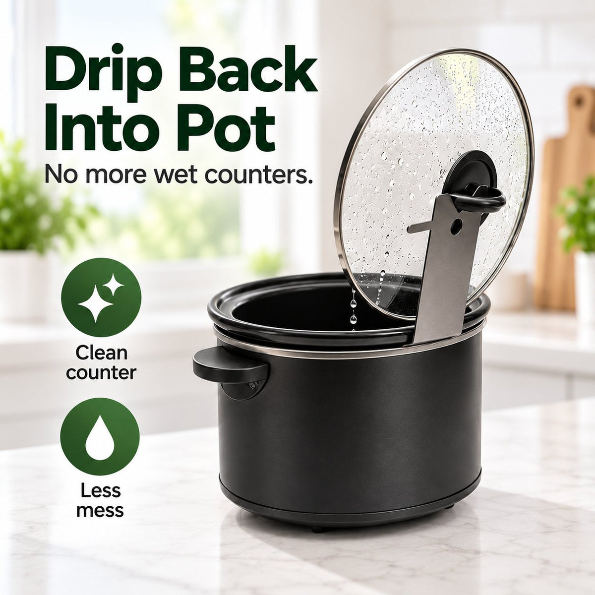 Multifunctional Anti-Slip Cooker Lid Stand - Space-Saving Kitchen Counter Organizer