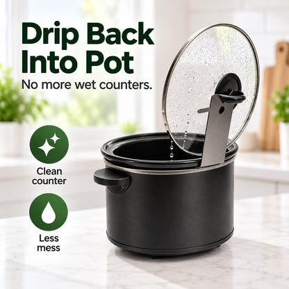 Multifunctional Anti-Slip Cooker Lid Stand - Space-Saving Kitchen Counter Organizer