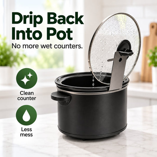 Multifunctional Anti-Slip Cooker Lid Stand - Space-Saving Kitchen Counter Organizer