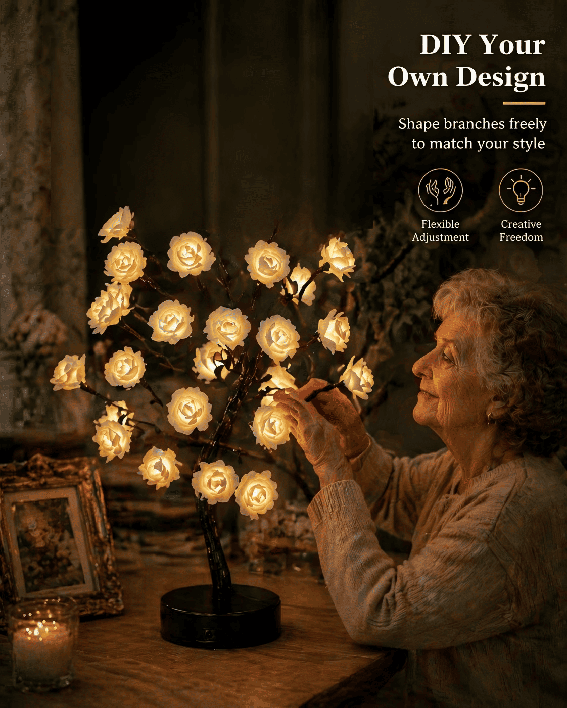 Romantic LED Rose Tree Light with Remote