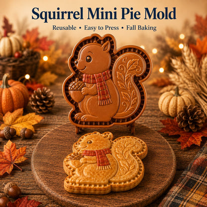 8-Design Fall Mini Pie Mold Collection | Reusable Embossed Molds for Shaping Detailed Owl, Fox, Turkey, Pumpkin