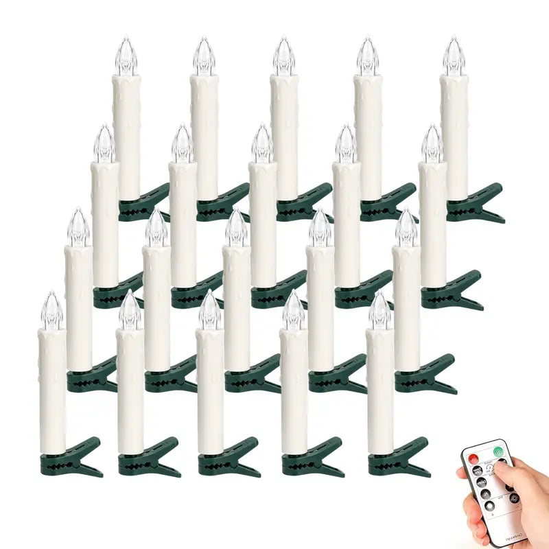 Flameless Christmas Candle Clip Lights