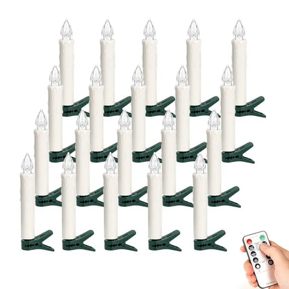 Flameless Christmas Candle Clip Lights