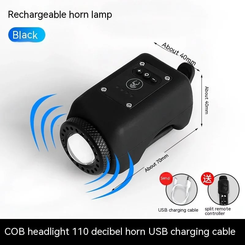 Noomoriey Bike Electronic Horn with Large Range Floodlight