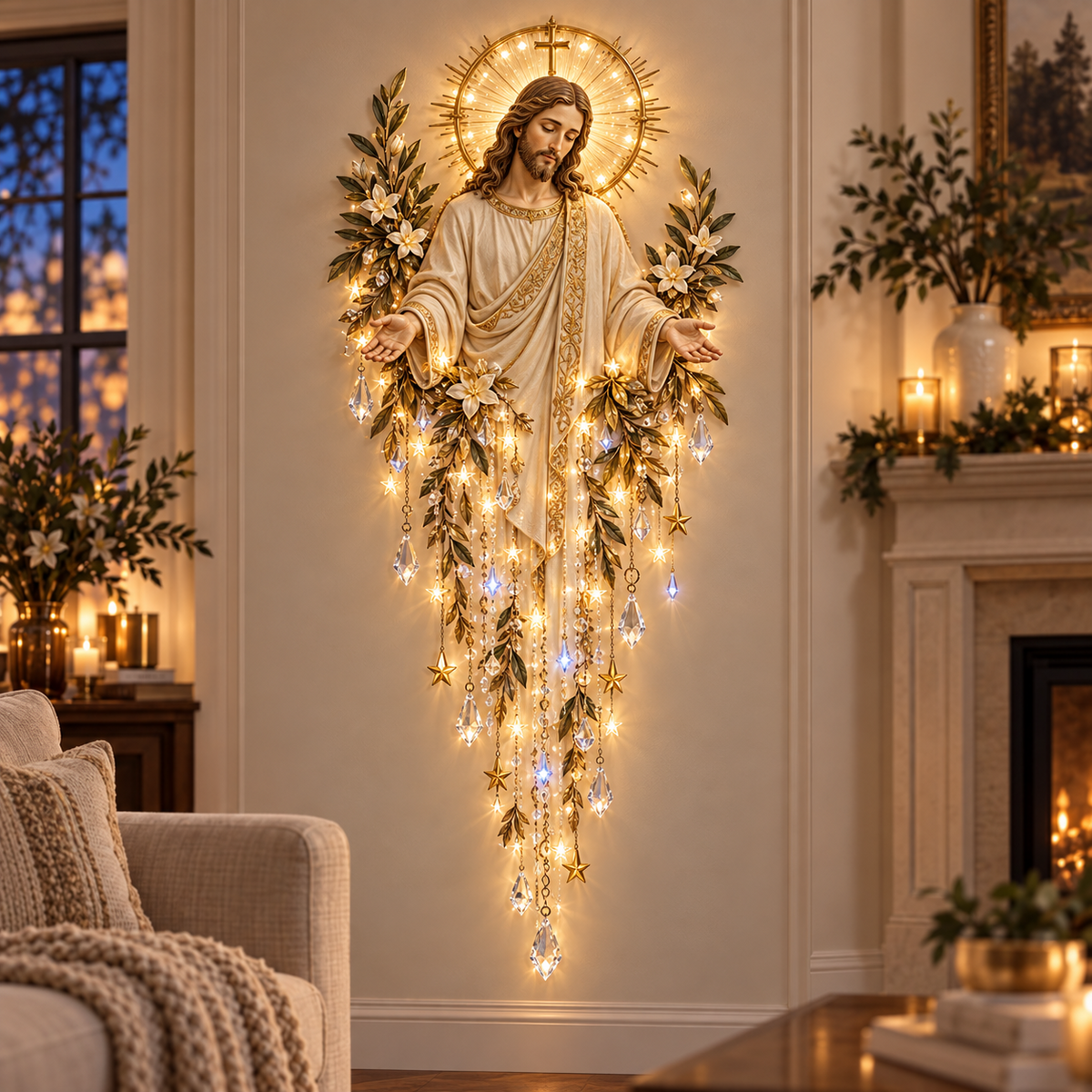 Sacred Glow Jesus, Angel & Nativity Lighted Wall D cor