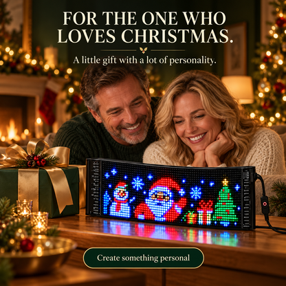 DIY Christmas LED Pixel Display App-Controlled Custom Messages & Animations