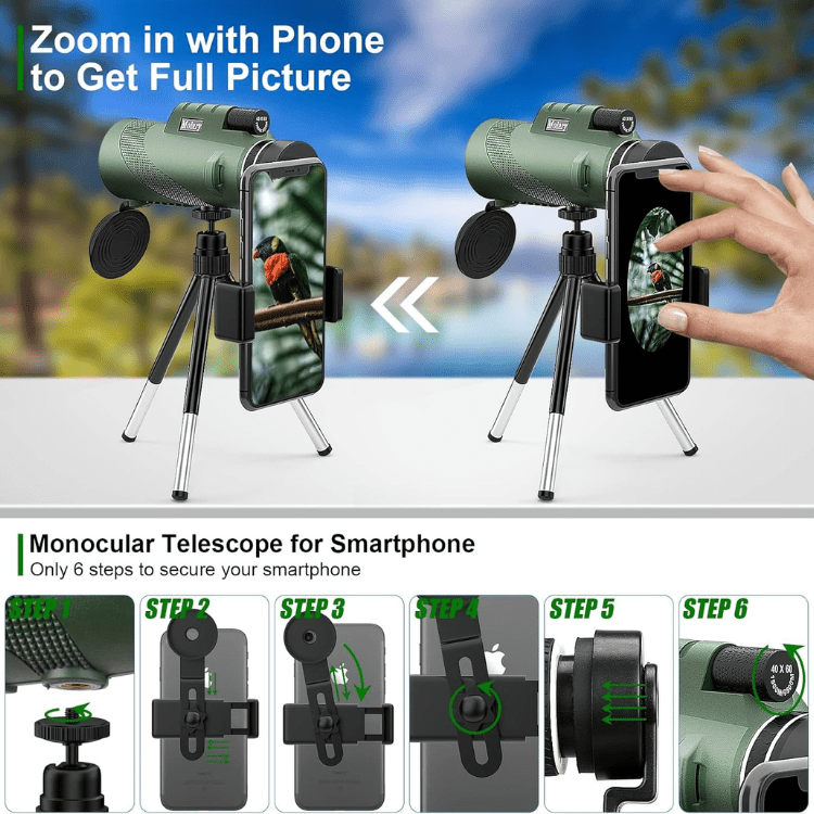Compact Ultra-Zoom Monocular