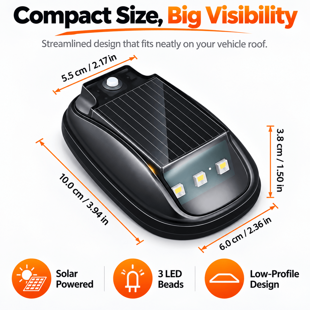 Solar RGB Roof Lights with Wireless Remote, Waterproof Design & Easy Install