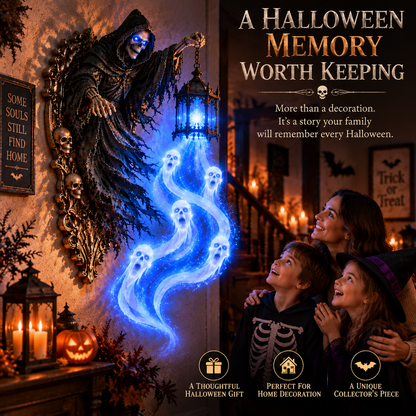 Soul Harvester Haunted Lantern Wall Decor