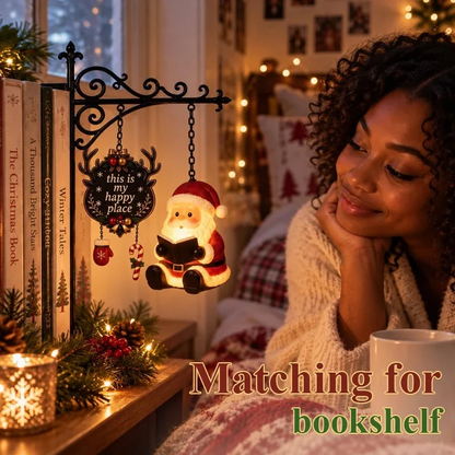 Hanging Style Xmas Shelf Lamp, Santa / Reindeer / Snowman For Cozy Reading Nook Holiday Styling