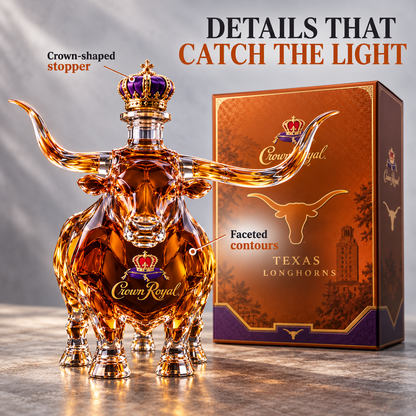 Crown Royal Texas Longhorns Whiskey Bottle