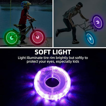 Waterproof LED Rechargeable Bike Wheel Hub Lights