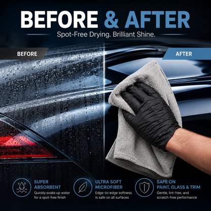 Ultra Absorbent Microfiber Drying Towels Scratch-Free Car Detailing Cloth for Paint, Glass & Trim