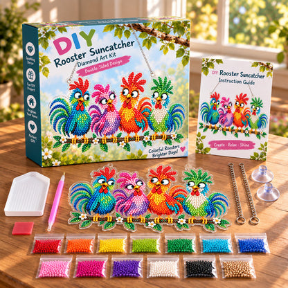 Sunny Birds Diamond Art Suncatcher DIY Kit
